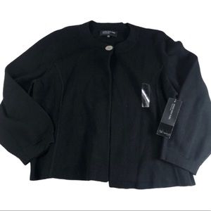 Jones New York 📌 medium NWT black cape jacket, heavy material one top button